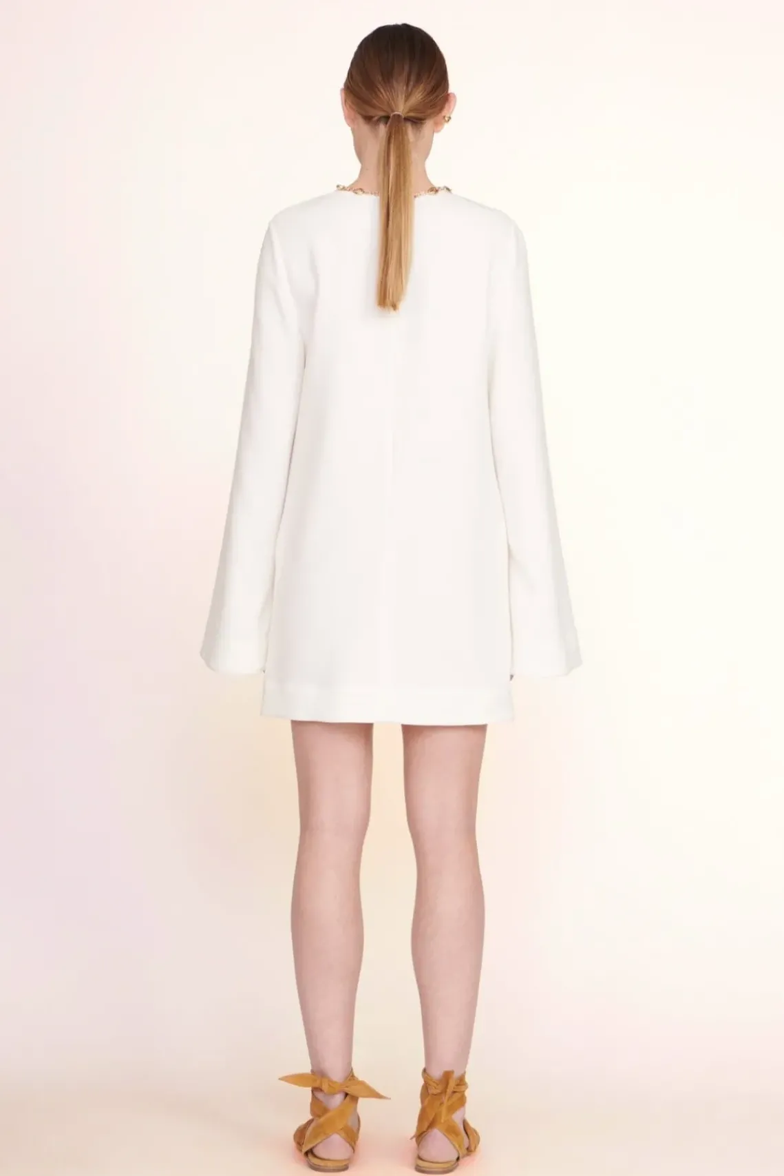 CLOTHING STAUD -AMANDA DRESS - IVORY