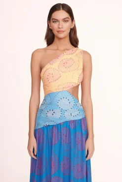 CLOTHING STAUD -ASHLYN DRESS - MULTI WHIRLPOOL