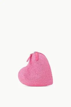 BRIDE STAUD Bridal Accessories-BEADED HEART CLUTCH - BLOSSOM