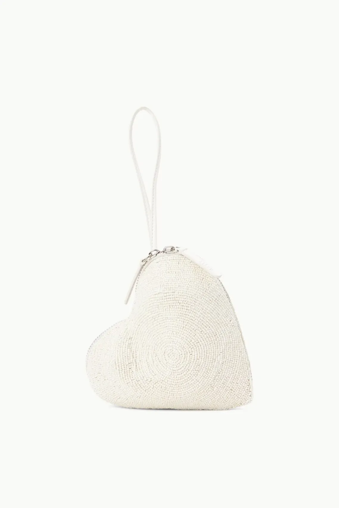 BRIDE STAUD Bridal Accessories-BEADED HEART CLUTCH - CREAM