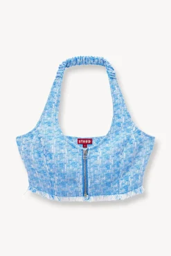 CLOTHING STAUD -BECCA TOP - PACIFIC