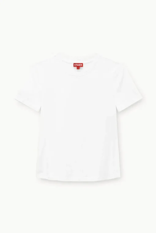 CLOTHING STAUD -CREW NECK T SHIRT - WHITE