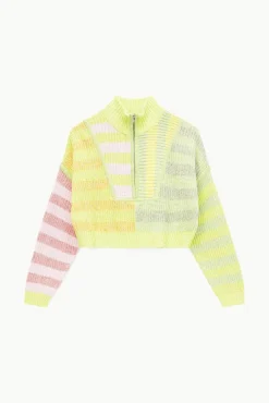 CLOTHING STAUD -CROPPED HAMPTON SWEATER - MULTI SUNRAY