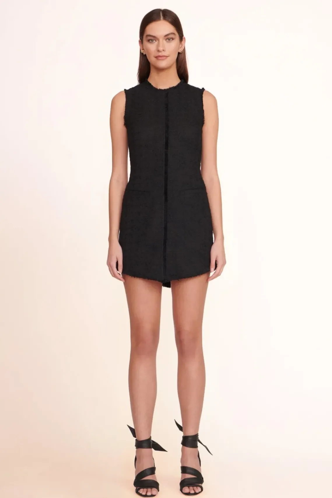 CLOTHING STAUD -CRYSTAL DRESS - BLACK