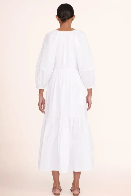 CLOTHING STAUD -DEMI DRESS - WHITE