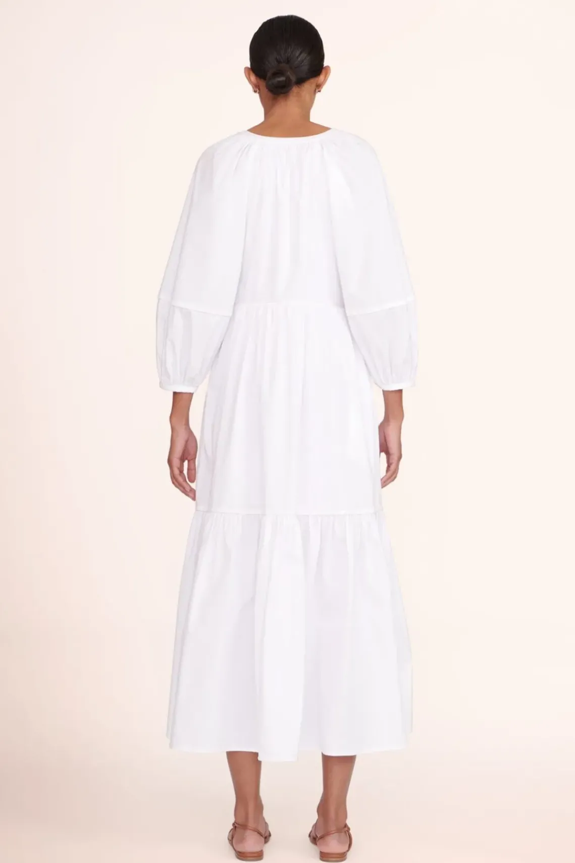 CLOTHING STAUD -DEMI DRESS - WHITE