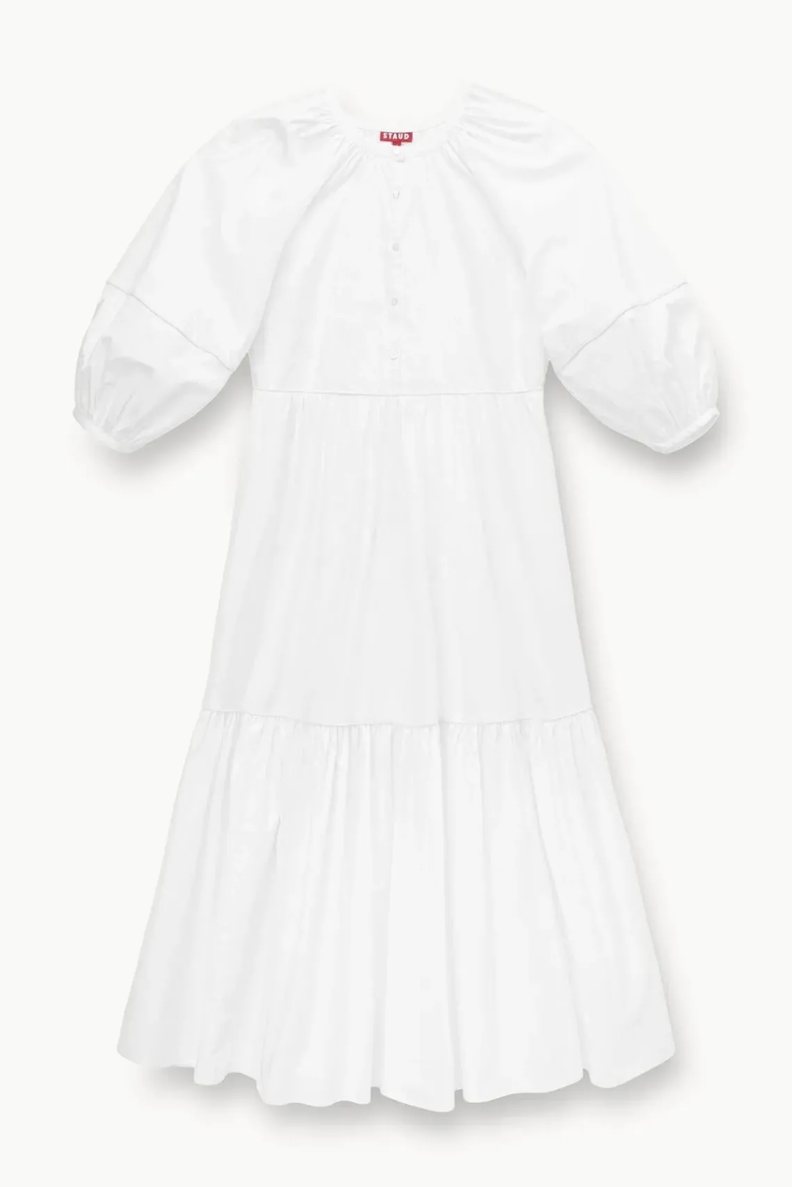 CLOTHING STAUD -DEMI DRESS - WHITE