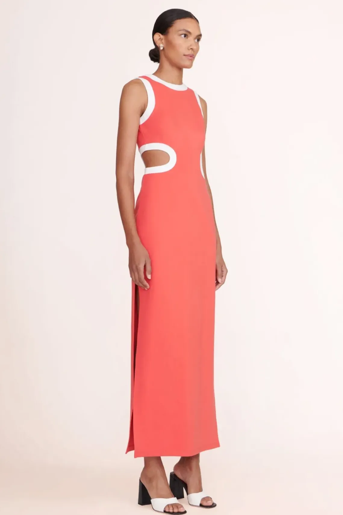 CLOTHING STAUD -DOLCE DRESS - HIBISCUS WHITE