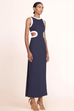 CLOTHING STAUD -DOLCE DRESS - NAVY WHITE