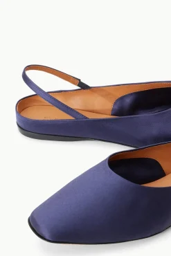SHOES STAUD -JANINE MULE SATIN - NAVY