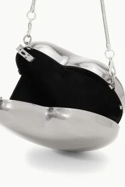 BRIDE STAUD Bridal Accessories-METAL HEART CLUTCH - SILVER
