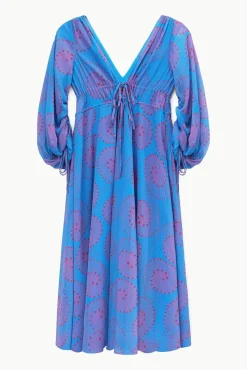 CLOTHING STAUD -MIDI SHELBY DRESS - PACIFIC WHIRLPOOL