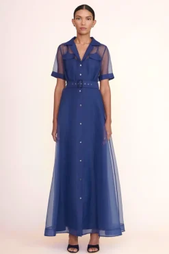 CLOTHING STAUD -MILLIE DRESS ORGANZA - NAVY