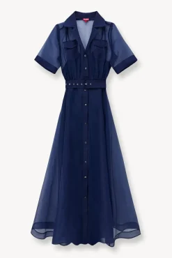CLOTHING STAUD -MILLIE DRESS ORGANZA - NAVY