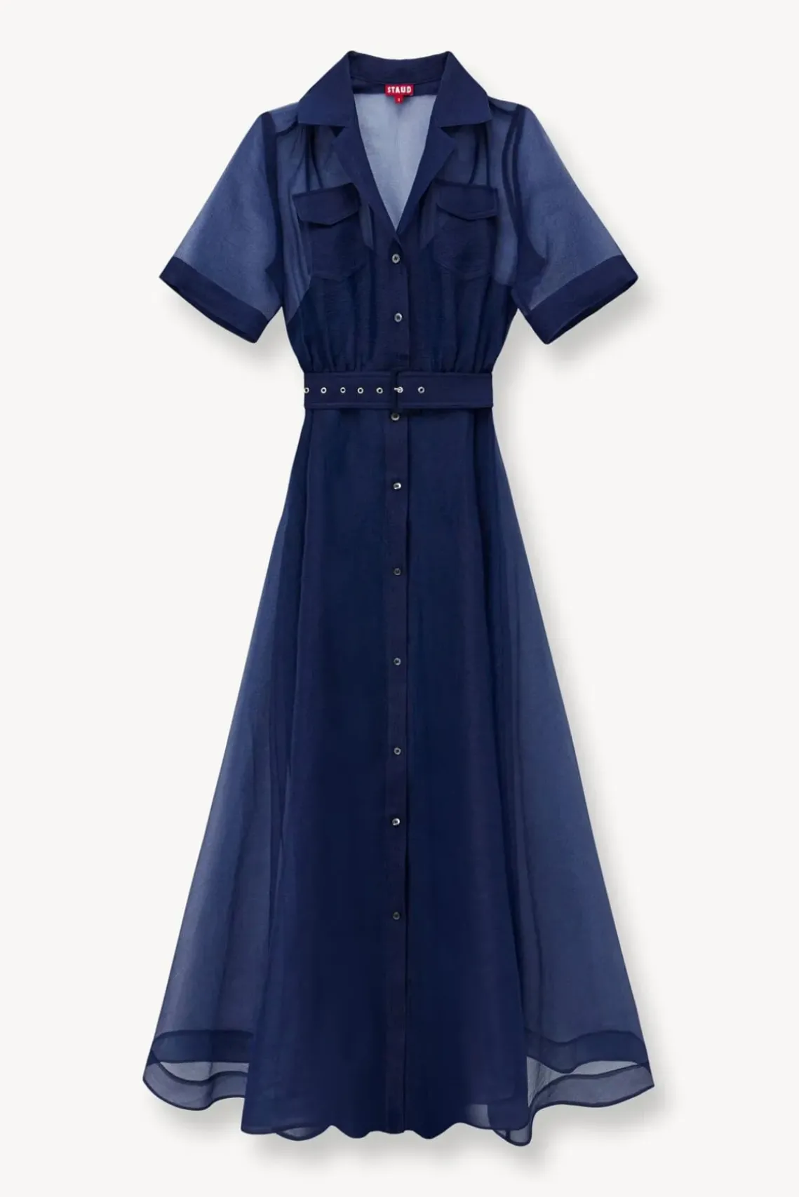 CLOTHING STAUD -MILLIE DRESS ORGANZA - NAVY