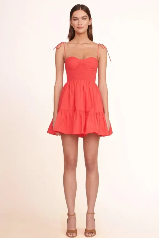 CLOTHING STAUD -MINI LANDRY DRESS - HIBISCUS