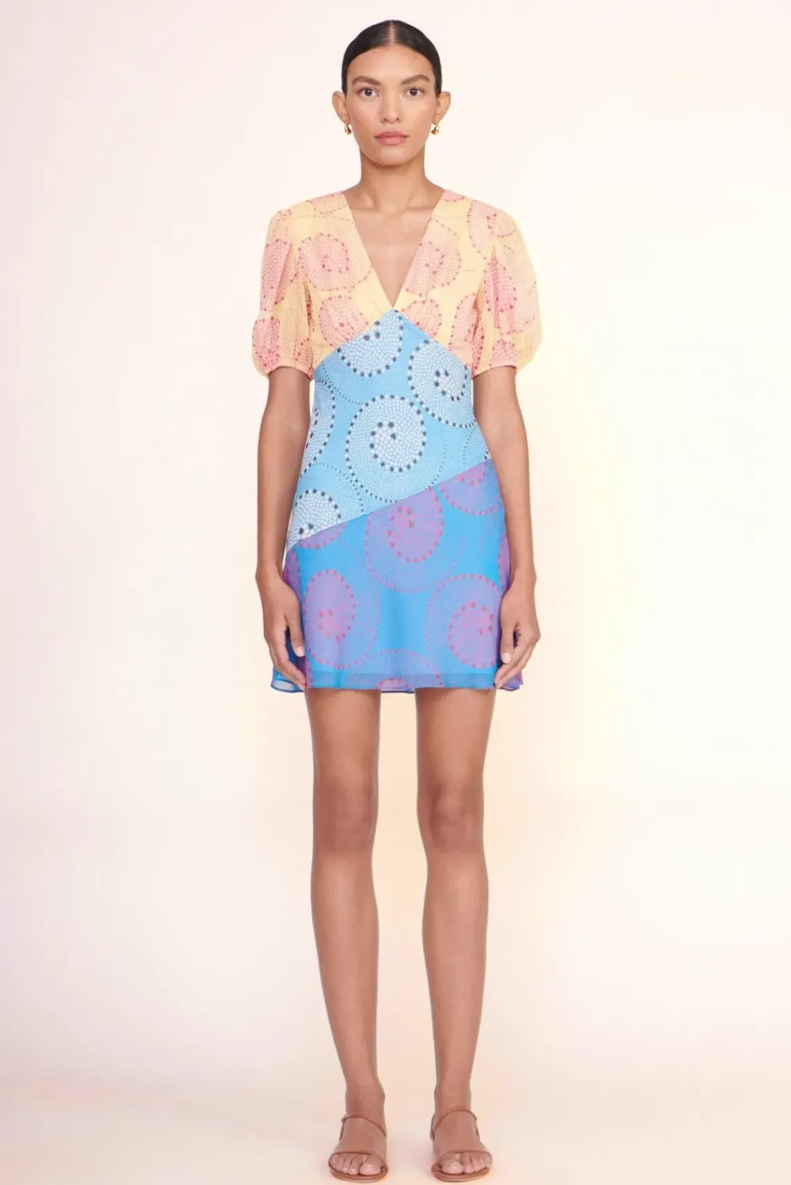 CLOTHING STAUD -MINI MILLA DRESS - MULTI WHIRLPOOL