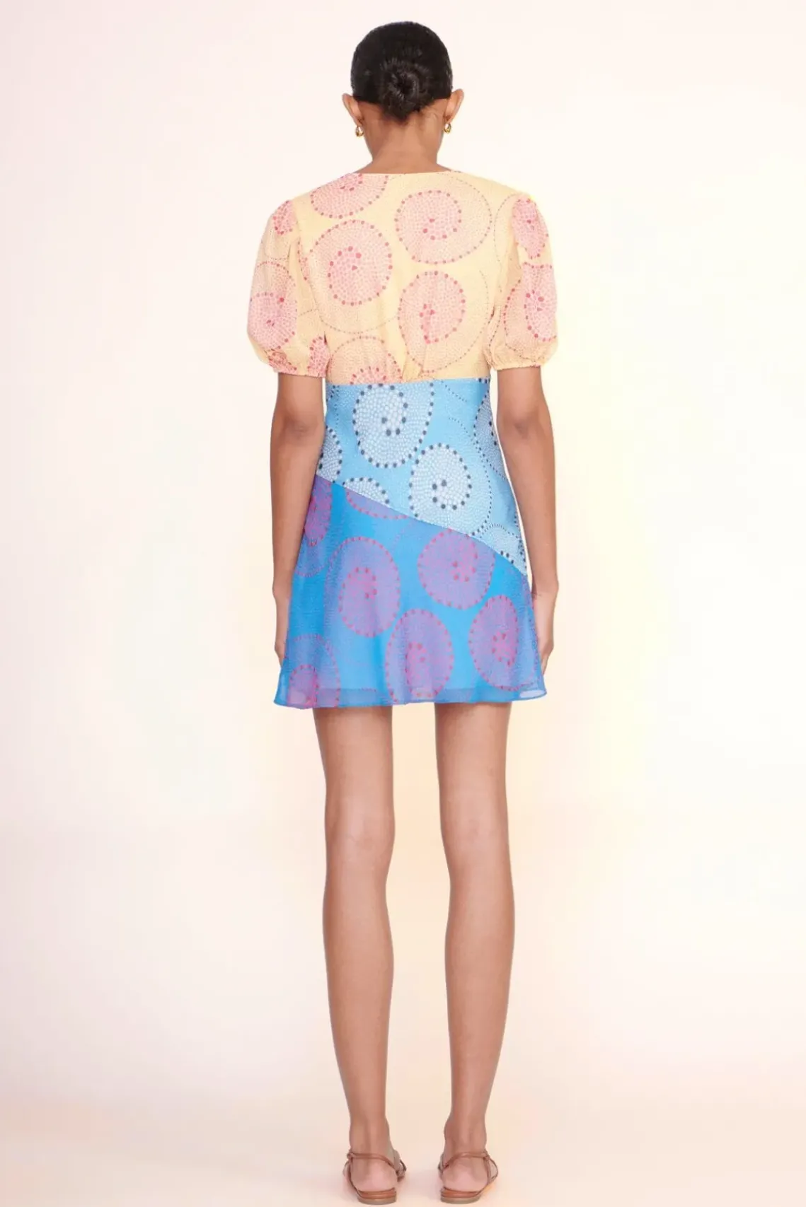 CLOTHING STAUD -MINI MILLA DRESS - MULTI WHIRLPOOL