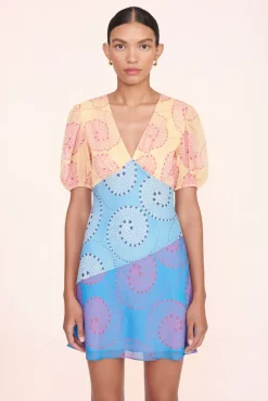 CLOTHING STAUD -MINI MILLA DRESS - MULTI WHIRLPOOL