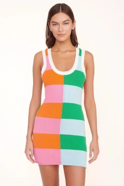 CLOTHING STAUD -MINI SEASHORE DRESS - MULTI RUGBY STRIPE