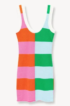 CLOTHING STAUD -MINI SEASHORE DRESS - MULTI RUGBY STRIPE