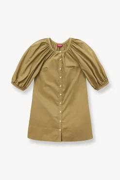CLOTHING STAUD -MINI VINCENT DRESS - KHAKI