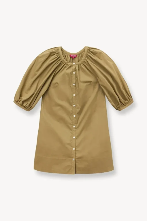 CLOTHING STAUD -MINI VINCENT DRESS - KHAKI