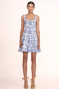 CLOTHING STAUD -MINI WELLS DRESS - BLUE TOILE