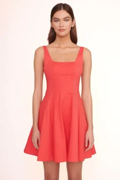 CLOTHING STAUD -MINI WELLS DRESS - HIBISCUS