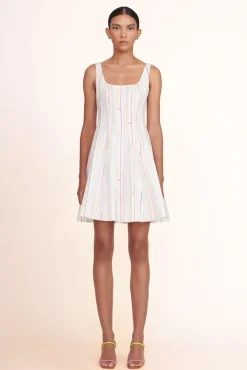 CLOTHING STAUD -MINI WELLS DRESS - MULTI STRIPE