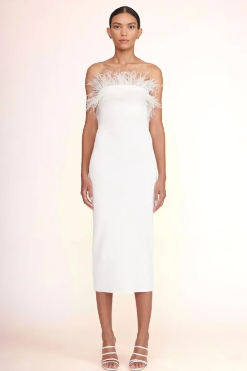 CLOTHING STAUD -NELLIE DRESS - WHITE