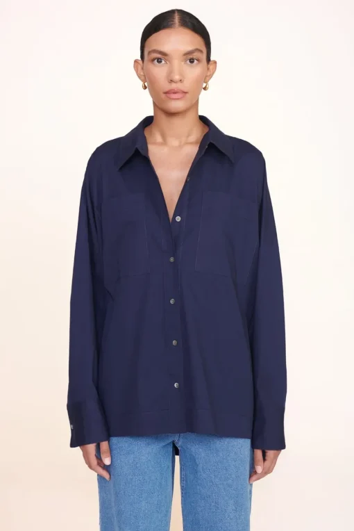 CLOTHING STAUD -PAYTON TOP - NAVY