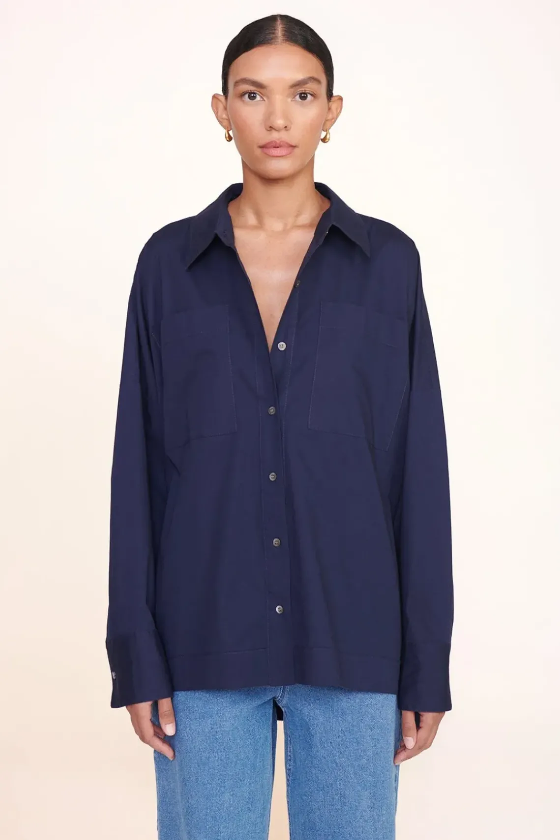 CLOTHING STAUD -PAYTON TOP - NAVY