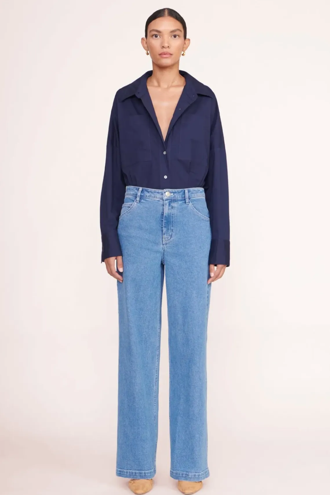 CLOTHING STAUD -PAYTON TOP - NAVY