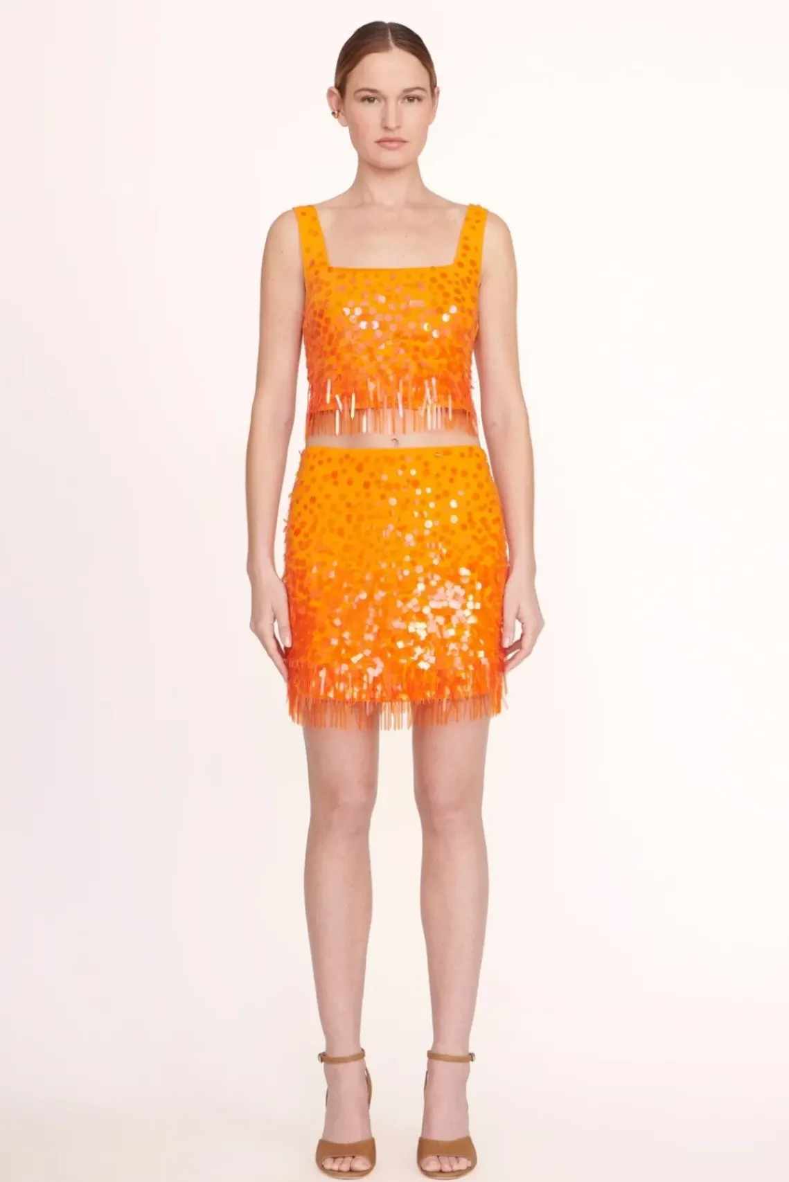 CLOTHING STAUD -REBECCA SKIRT - PAPAYA