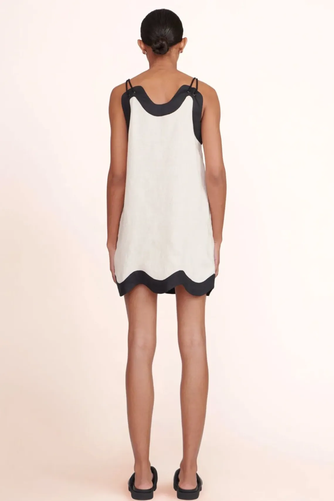 CLOTHING STAUD -RENATA DRESS - NATURAL BLACK