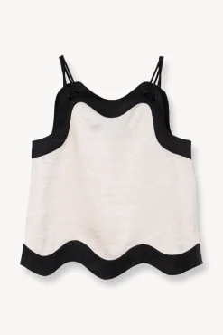 CLOTHING STAUD -RENATA TOP - NATURAL BLACK