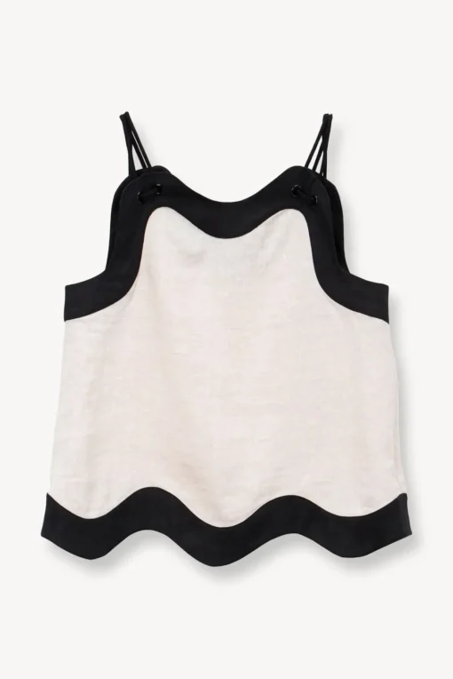 CLOTHING STAUD -RENATA TOP - NATURAL BLACK