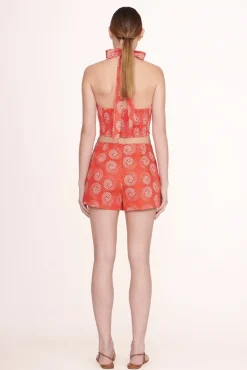 CLOTHING STAUD -SMOCKED KAI TOP - HIBISCUS WHIRLPOOL