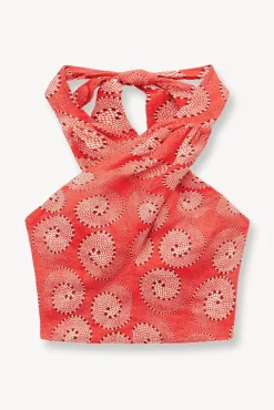 CLOTHING STAUD -SMOCKED KAI TOP - HIBISCUS WHIRLPOOL