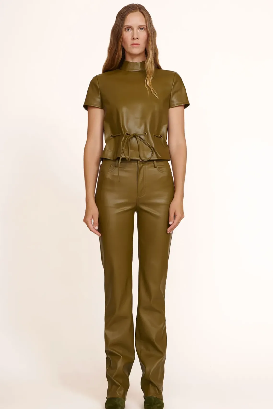 SHOES STAUD - AIMEE SHORT BOOT OLIVE SUEDE
