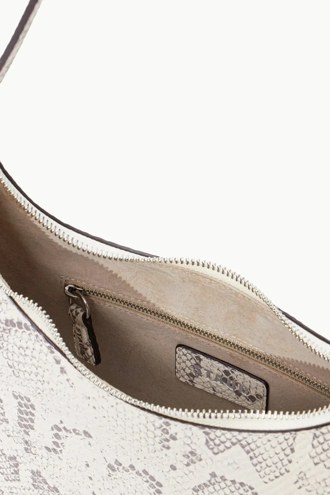 HANDBAGS STAUD - ALEC BAG SNAKE EMBOSSED BLEACHED