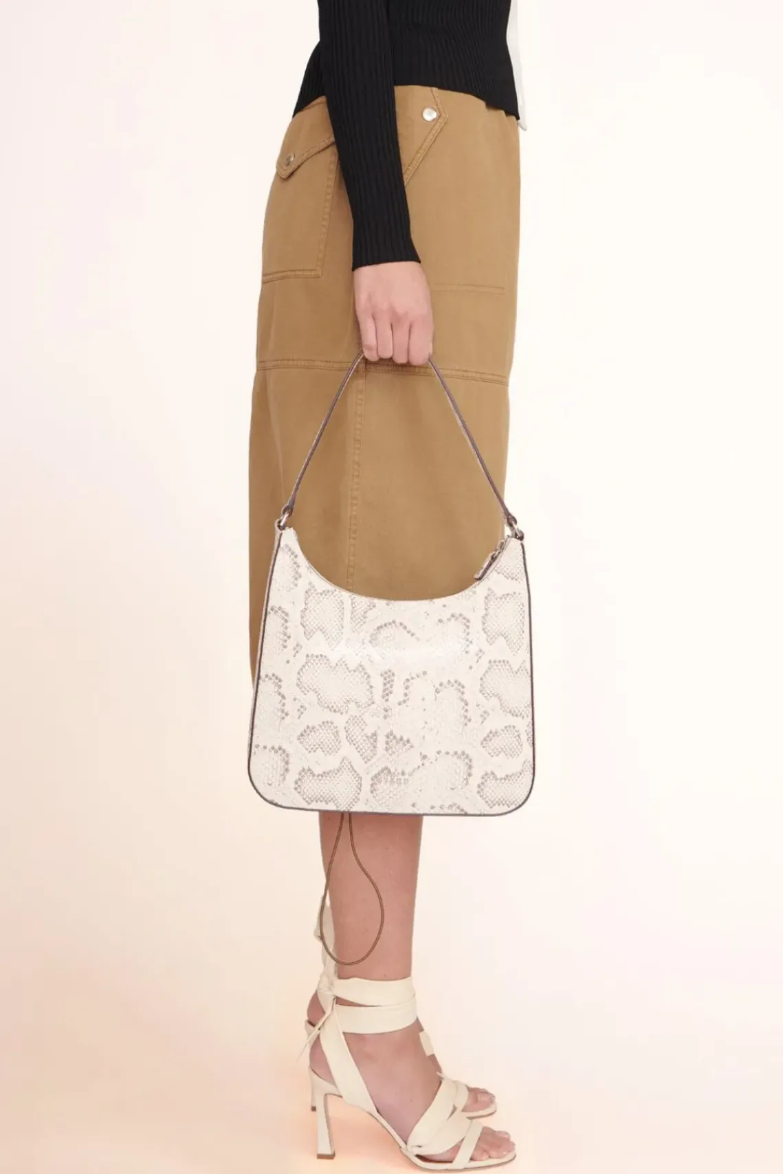 HANDBAGS STAUD - ALEC BAG SNAKE EMBOSSED BLEACHED
