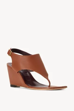 SHOES STAUD - ALEX WEDGE TAN