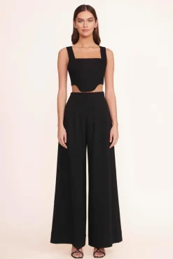 CLOTHING STAUD - ALICE TOP TWILL BLACK