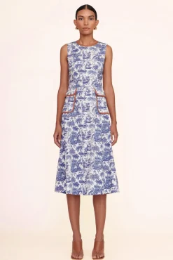CLOTHING STAUD - BAIT DRESS BLUE TOILE WHISKEY