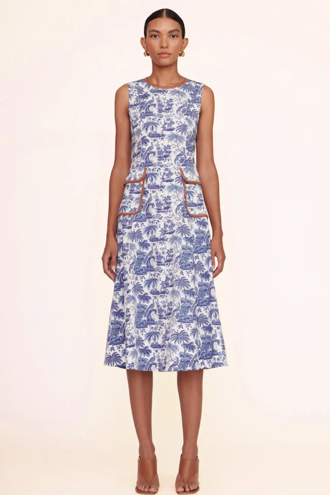 CLOTHING STAUD - BAIT DRESS BLUE TOILE WHISKEY
