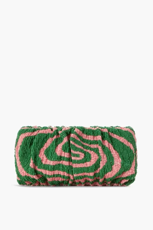 HANDBAGS STAUD - BEADED BEAN BAG EMERALD ACID SWIRL