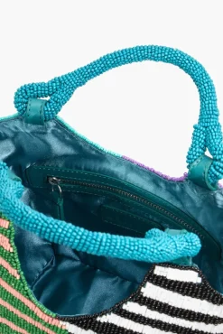 HANDBAGS STAUD - BEADED COTE BAG ACID SWIRL