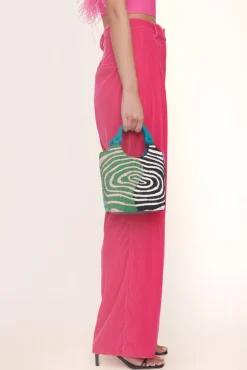 HANDBAGS STAUD - BEADED COTE BAG ACID SWIRL